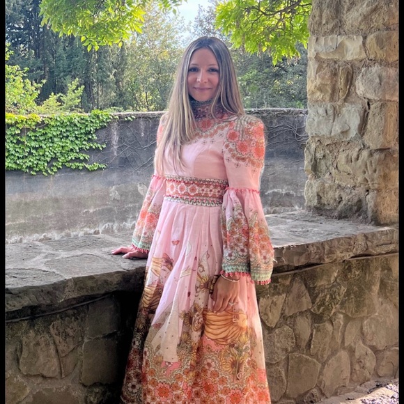 Zimmermann Dresses & Skirts - Zimmermann Kaleidoscope Bell Sleeve Gown Leo Zodiac Maxi Dress